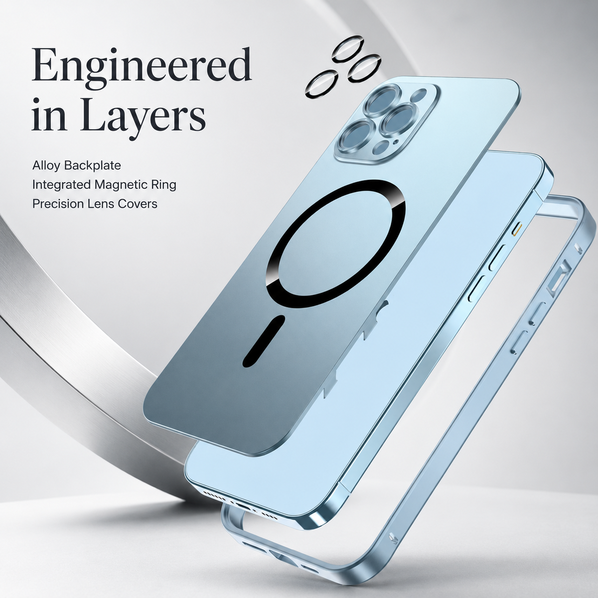 Premium iPhone Case MagSafe Aluminum Alloy Magnetic Shockproof Protective Cover Glass Camera Lens Protection Matte Anti Fingerprint Full Coverage Slim