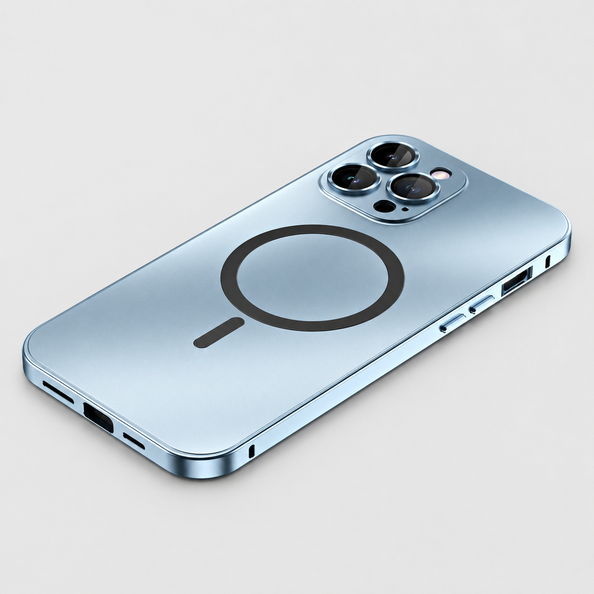 Premium iPhone Case MagSafe Aluminum Alloy Magnetic Shockproof Protective Cover Glass Camera Lens Protection Matte Anti Fingerprint Full Coverage Slim