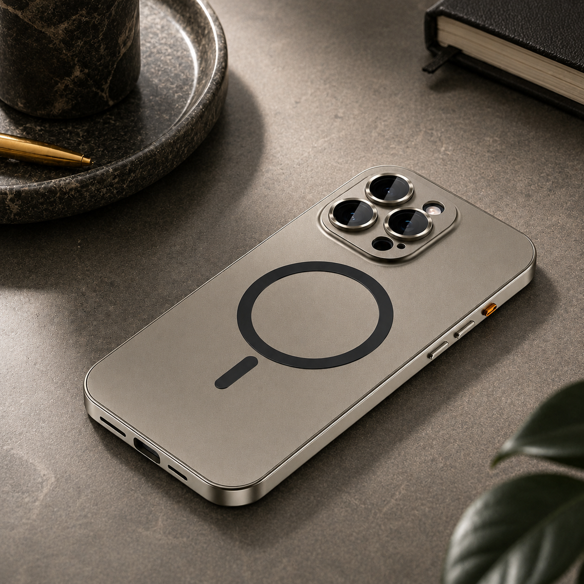 Premium iPhone Case MagSafe Aluminum Alloy Metal Frame Magnetic PC Back Panel Shockproof Anti Scratch Slim Lightweight Reinforced Protective Cover Case