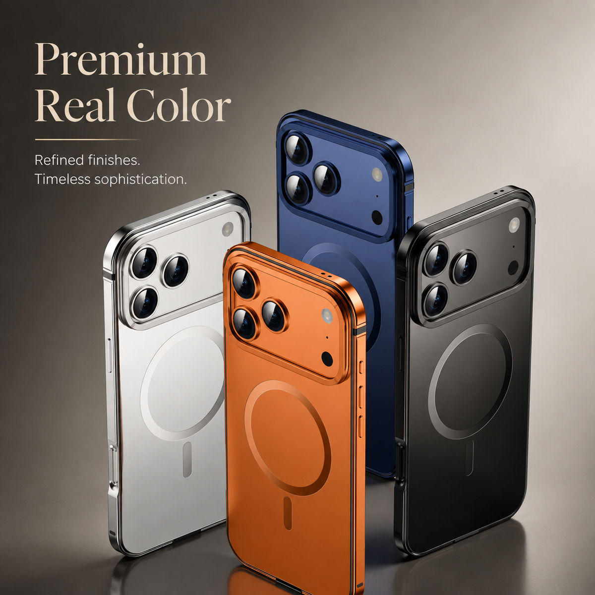 Premium iPhone Case MagSafe Aluminum Alloy Metal Frame Magnetic Shockproof Protective Cover Anti Drop Anti Scratch Reinforced Corners Slim Lightweight