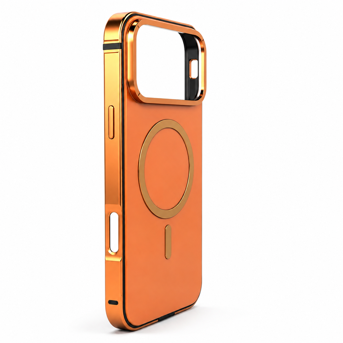 Premium iPhone Case MagSafe Aluminum Alloy Metal Frame Magnetic Shockproof Protective Cover Anti Drop Anti Scratch Reinforced Corners Slim Lightweight