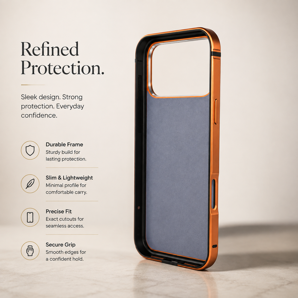 Premium iPhone Case MagSafe Aluminum Alloy Metal Frame Magnetic Shockproof Protective Cover Anti Drop Anti Scratch Reinforced Corners Slim Lightweight