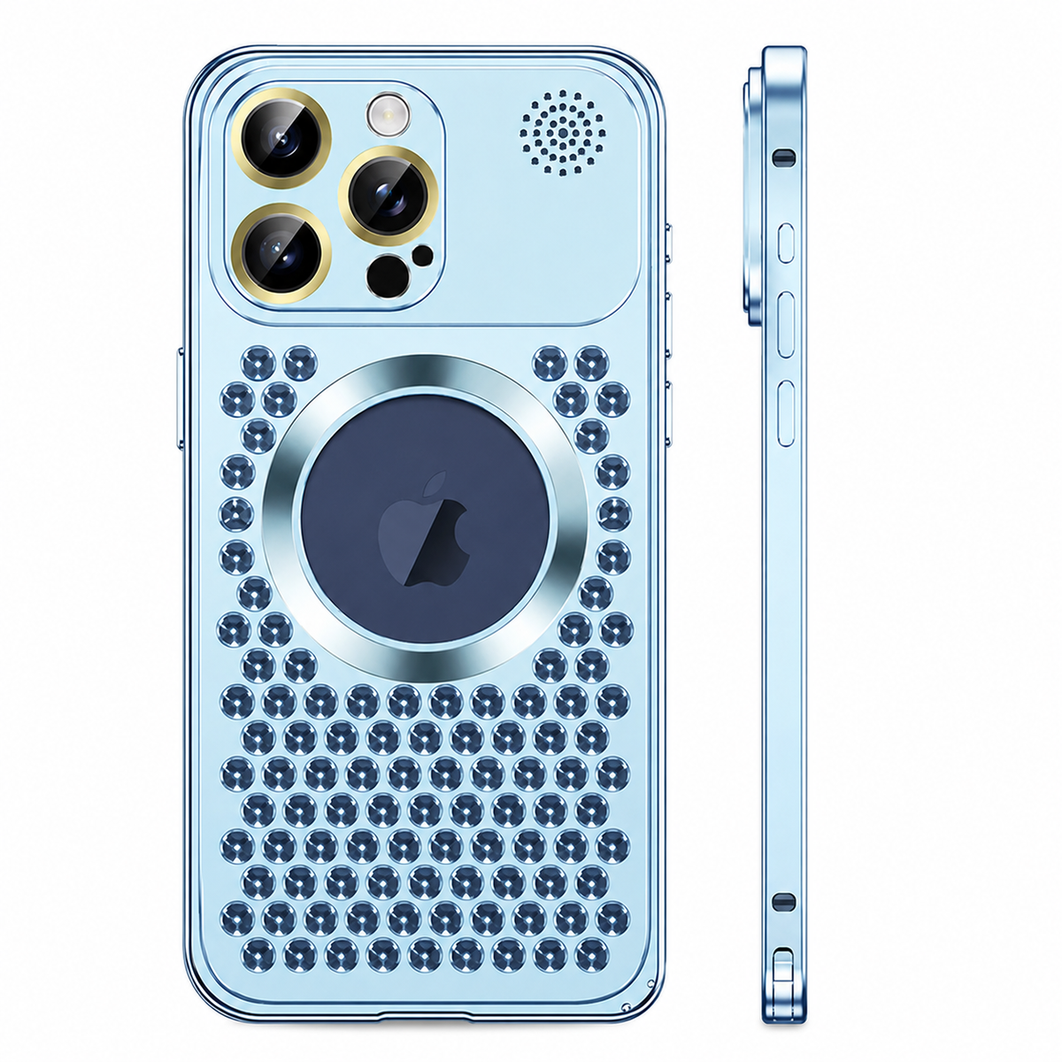 Premium iPhone Case MagSafe Aluminum Heat Dissipation Magnetic Shockproof Protective Cover Dual Layer Anti Scratch Dust Resistant Slim Metal Full Coverage