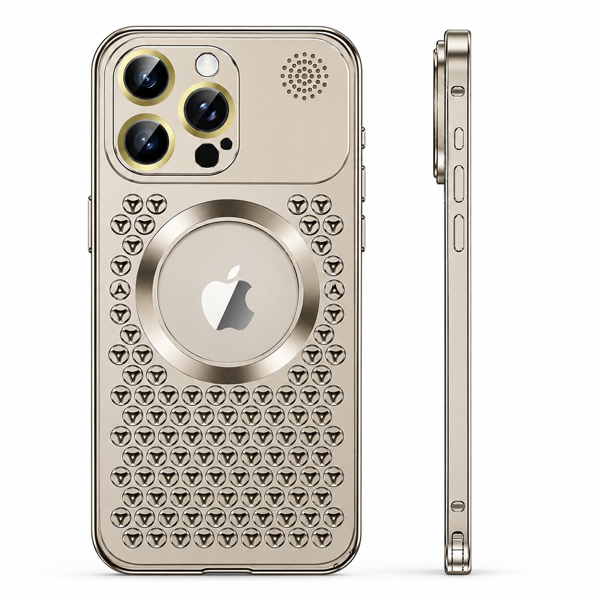 Premium iPhone Case MagSafe Aluminum Heat Dissipation Magnetic Shockproof Protective Cover Dual Layer Anti Scratch Dust Resistant Slim Metal Full Coverage