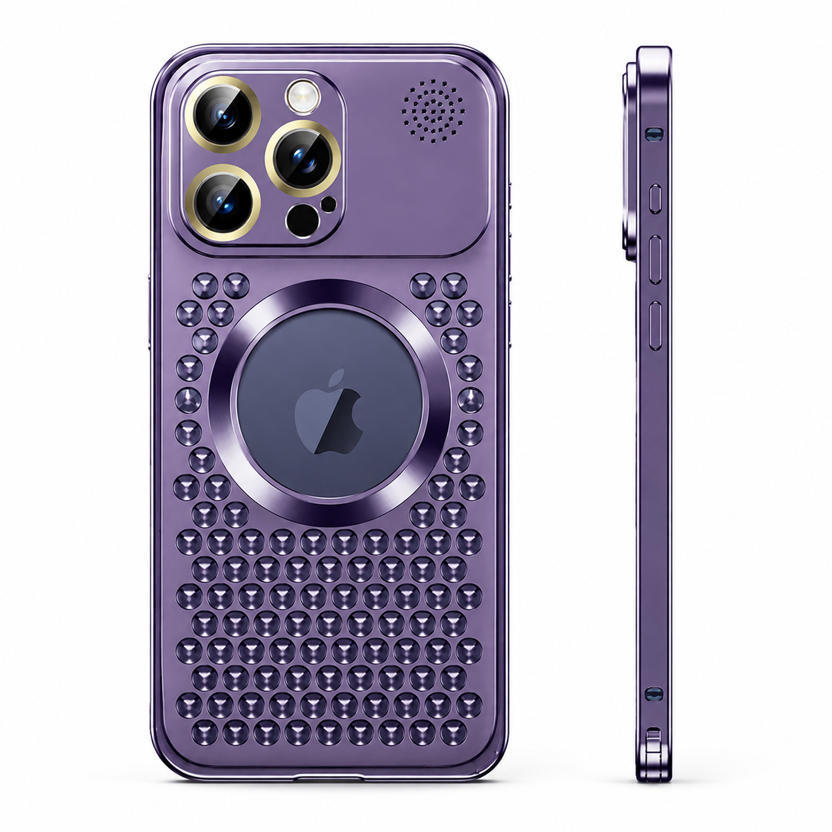 Premium iPhone Case MagSafe Aluminum Heat Dissipation Magnetic Shockproof Protective Cover Dual Layer Anti Scratch Dust Resistant Slim Metal Full Coverage
