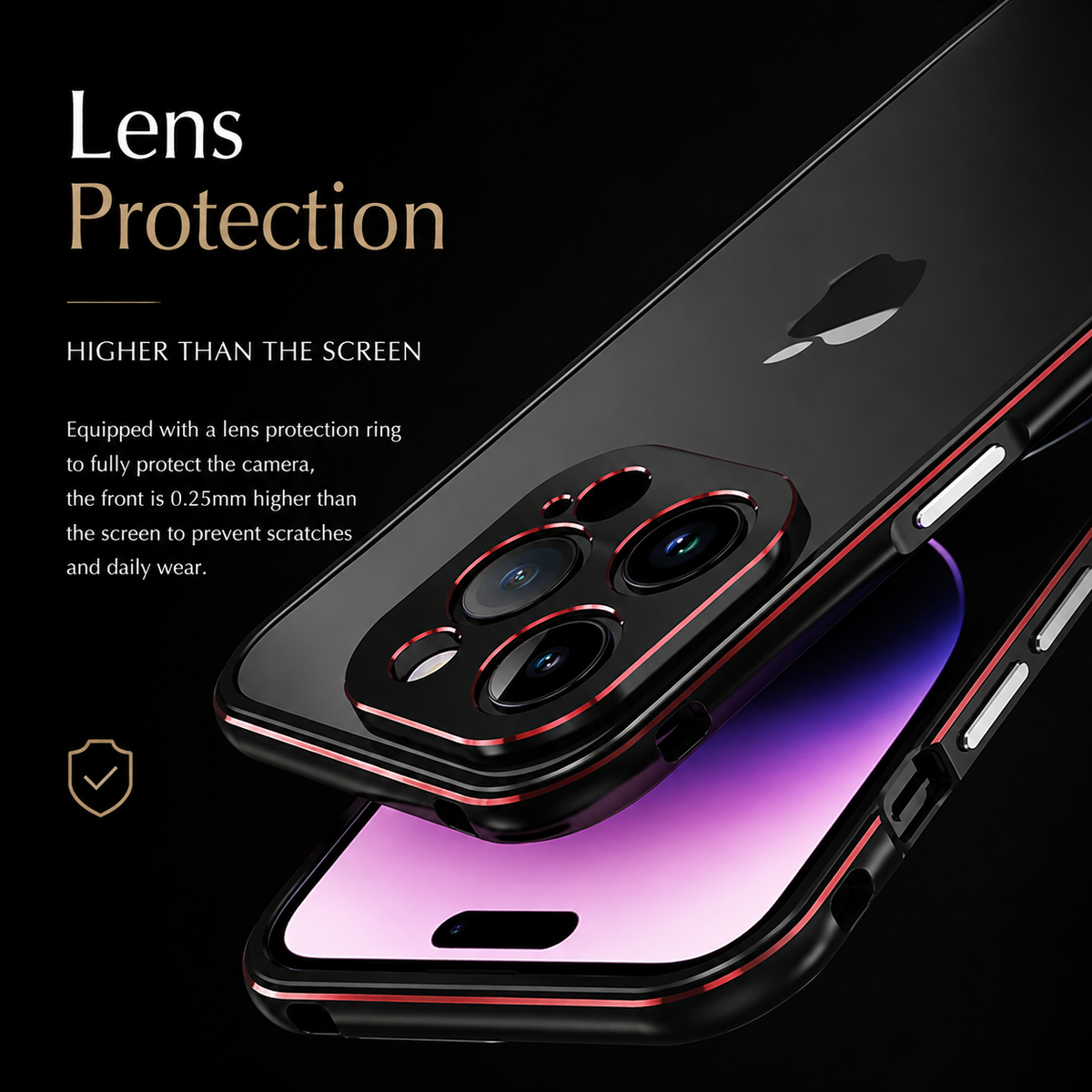 Premium iPhone Case MagSafe Aluminum Metal Bumper Frame Camera Lens Protection Shockproof Heavy Duty Anti Scratch Slim Lightweight Protective Cover