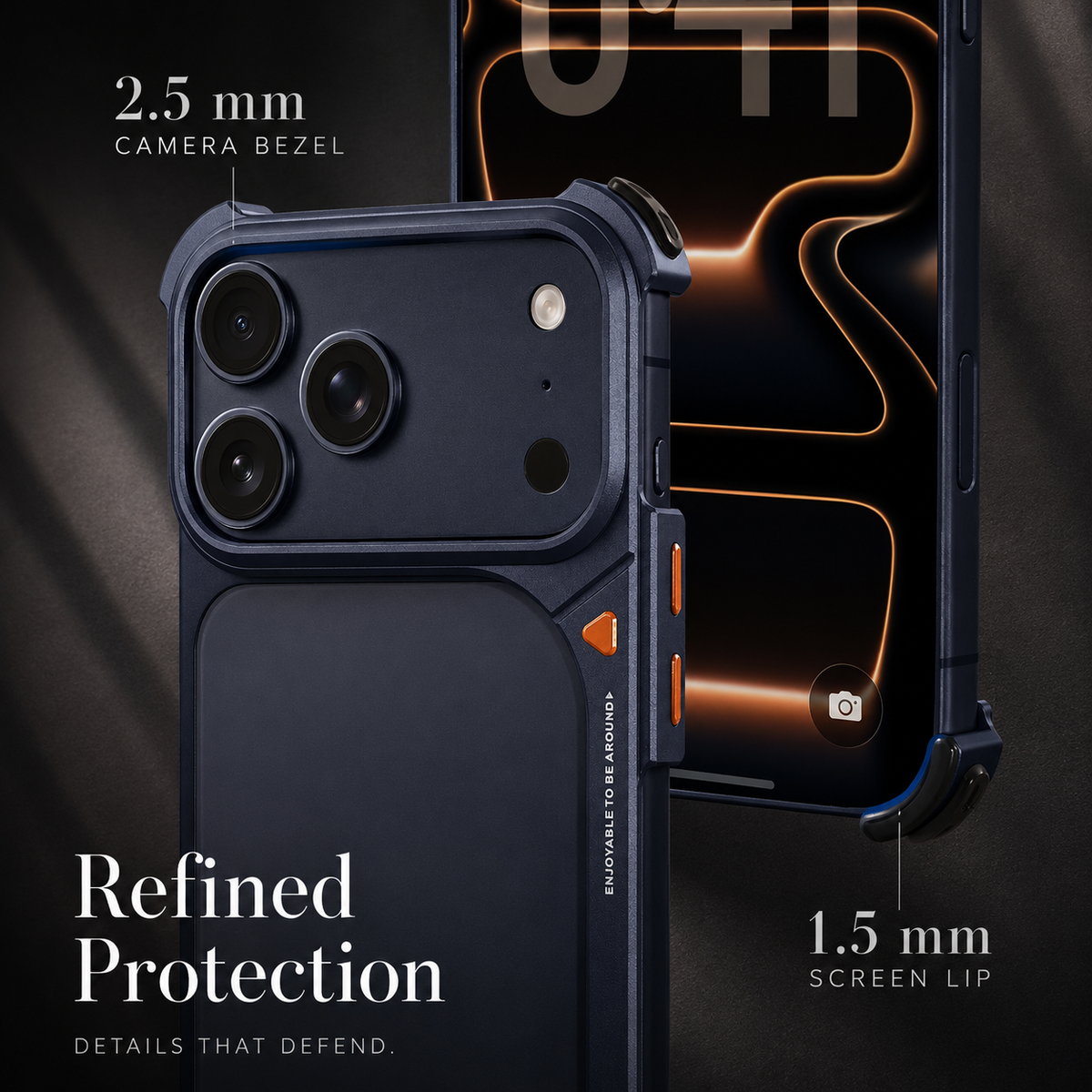Premium iPhone Case MagSafe Aluminum Metal Frame Camera Lens Protection Shockproof Protective Cover Wireless Charging Slim Lightweight Minimalist Reinforced
