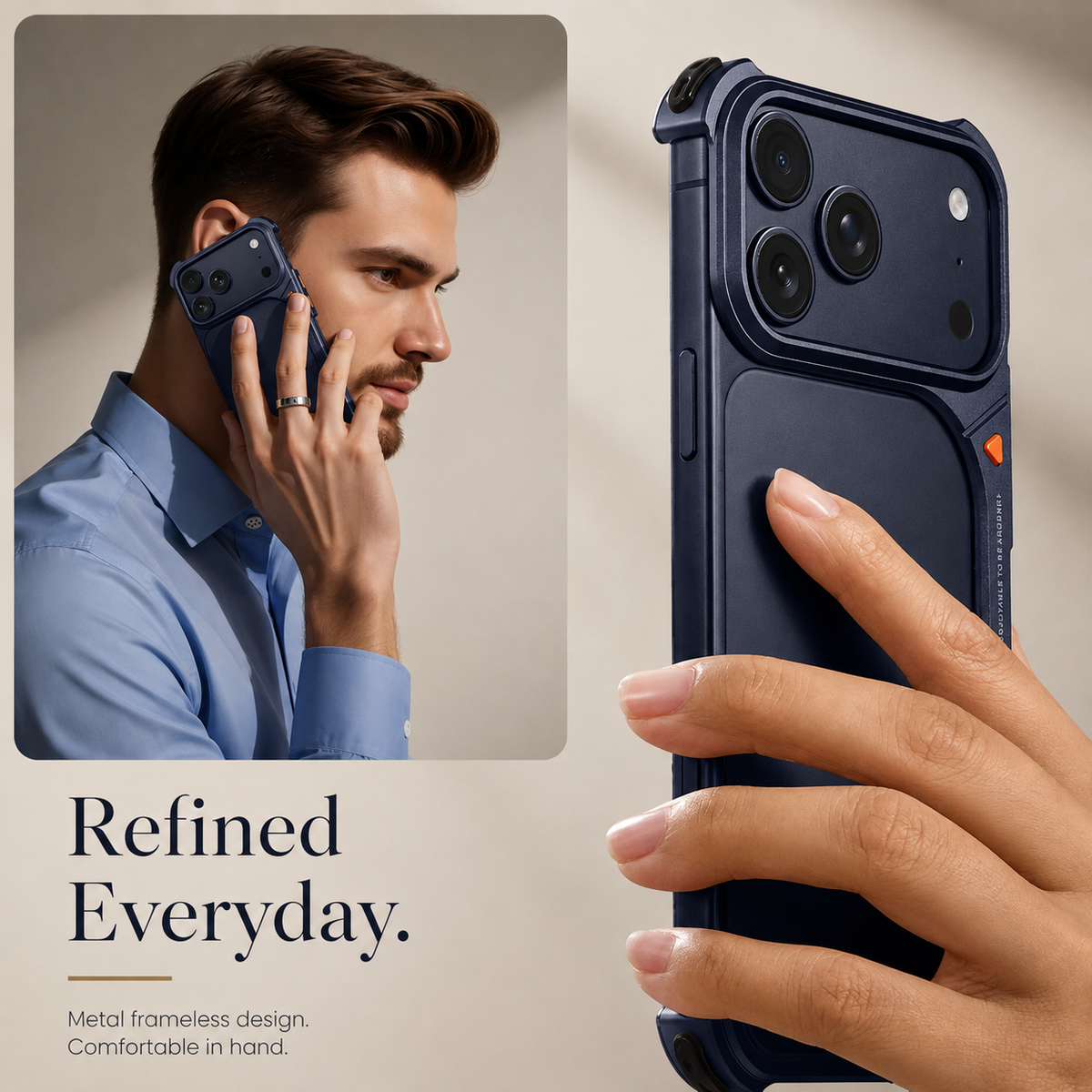 Premium iPhone Case MagSafe Aluminum Metal Frame Camera Lens Protection Shockproof Protective Cover Wireless Charging Slim Lightweight Minimalist Reinforced