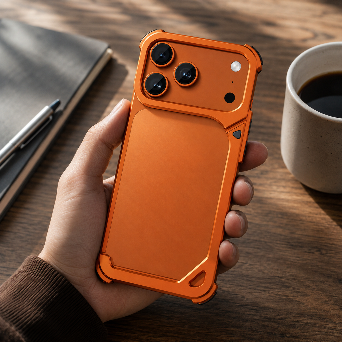 Premium iPhone Case MagSafe Aluminum Metal Frame Camera Lens Protection Shockproof Protective Cover Wireless Charging Slim Lightweight Minimalist Reinforced