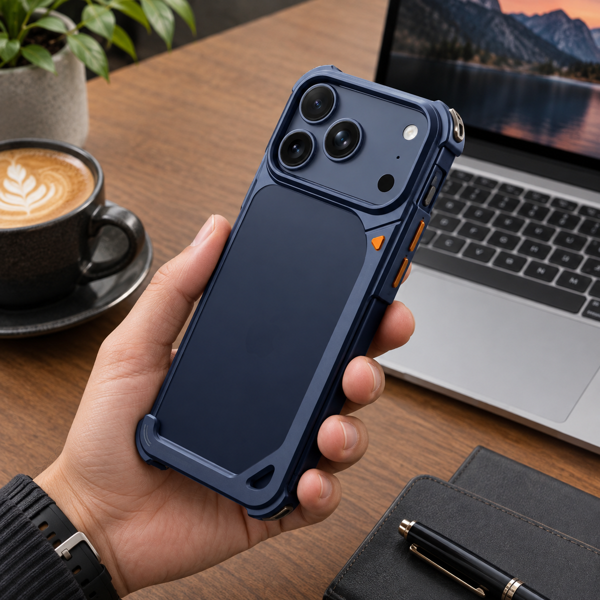 Premium iPhone Case MagSafe Aluminum Metal Frame Camera Lens Protection Shockproof Protective Cover Wireless Charging Slim Lightweight Minimalist Reinforced