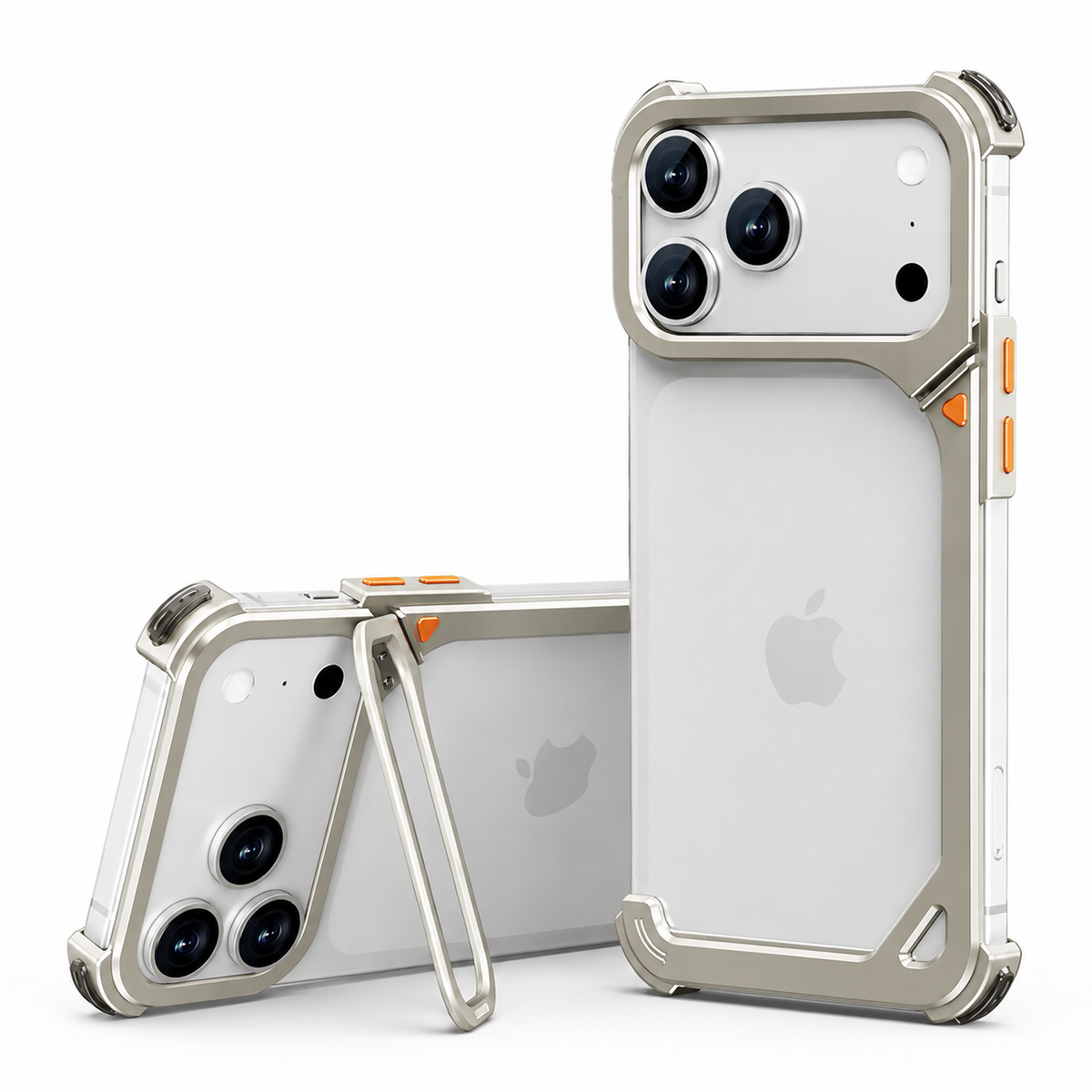 Premium iPhone Case MagSafe Aluminum Metal Frame Camera Lens Protection Shockproof Protective Cover Wireless Charging Slim Lightweight Minimalist Reinforced