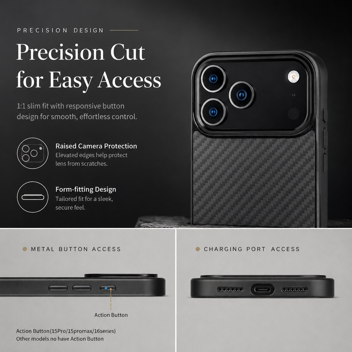 Premium iPhone Case MagSafe Aramid Fiber Ultra Thin Magnetic Protective Cover Full Coverage Anti Scratch Lightweight Non Slip Wireless Charging Slim