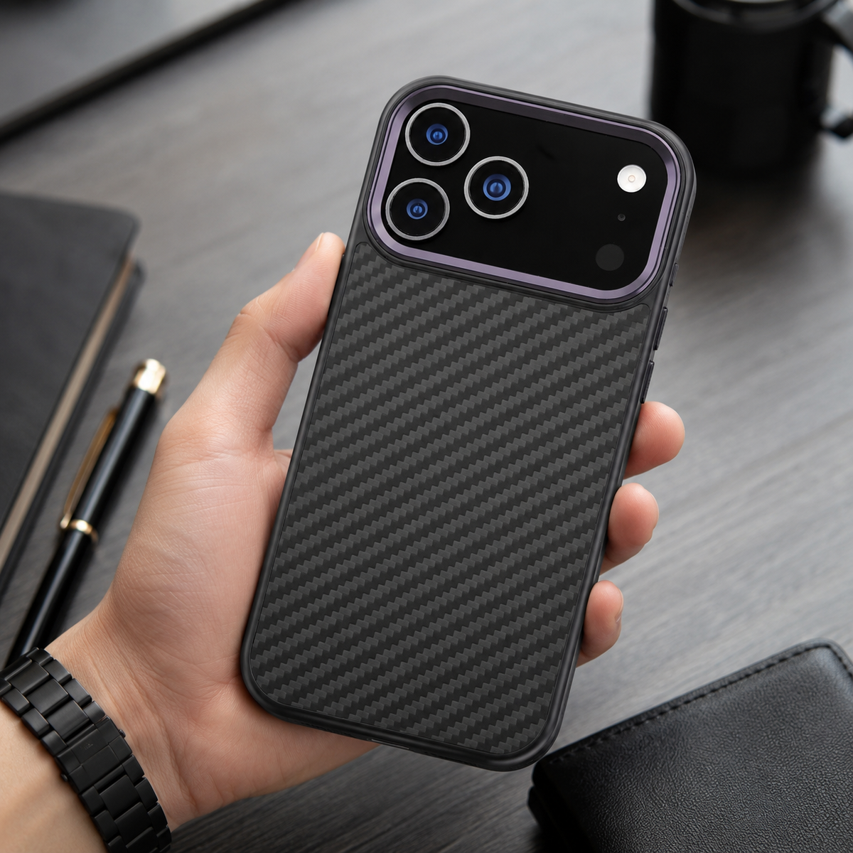 Premium iPhone Case MagSafe Aramid Fiber Ultra Thin Magnetic Protective Cover Full Coverage Anti Scratch Lightweight Non Slip Wireless Charging Slim