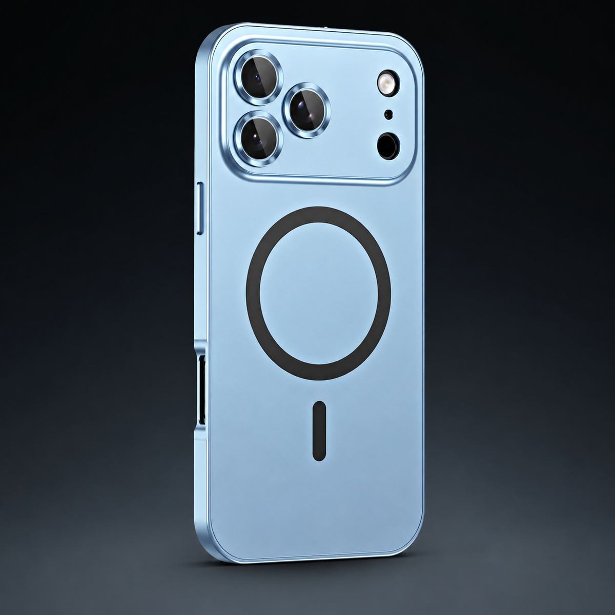 Premium iPhone Case MagSafe Buckle Lock Aluminum Alloy Metal Frame Magnetic PC Back Panel Shockproof Slim Protective Bumper Phone Cover Case Design