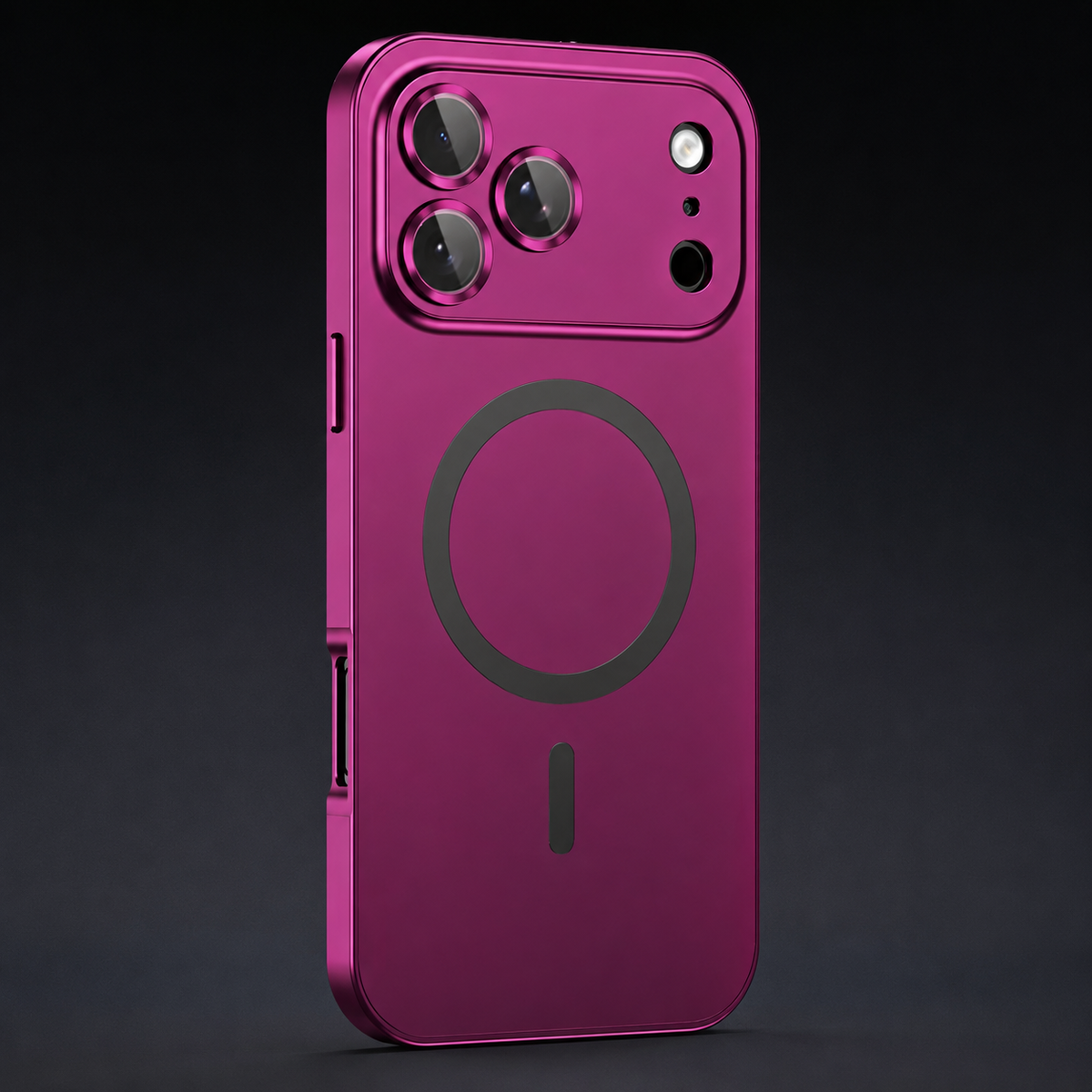Premium iPhone Case MagSafe Buckle Lock Aluminum Alloy Metal Frame Magnetic PC Back Panel Shockproof Slim Protective Bumper Phone Cover Case Design