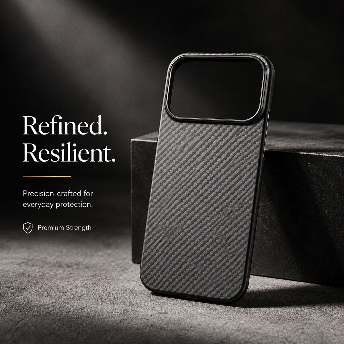 Premium iPhone Case MagSafe Carbon Fiber Aramid Protective Cover Ultra Thin Shockproof Matte Anti Fingerprint Anti Scratch Non Slip Lightweight Full Coverage