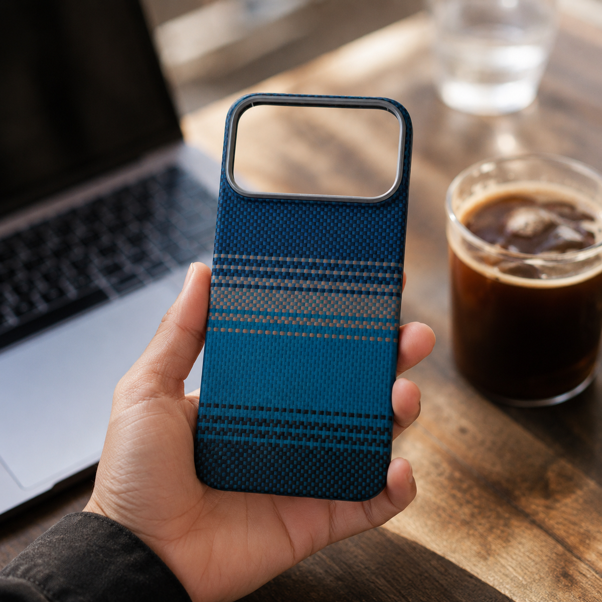Premium iPhone Case MagSafe Carbon Fiber Aramid Protective Cover Ultra Thin Shockproof Matte Anti Fingerprint Anti Scratch Non Slip Lightweight Full Coverage