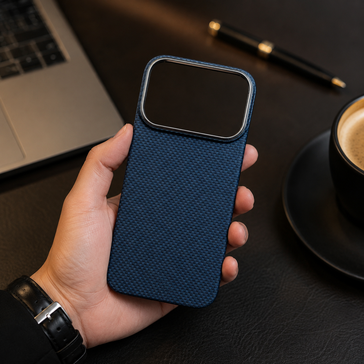 Premium iPhone Case MagSafe Carbon Fiber Aramid Protective Cover Ultra Thin Shockproof Matte Anti Fingerprint Anti Scratch Non Slip Lightweight Full Coverage