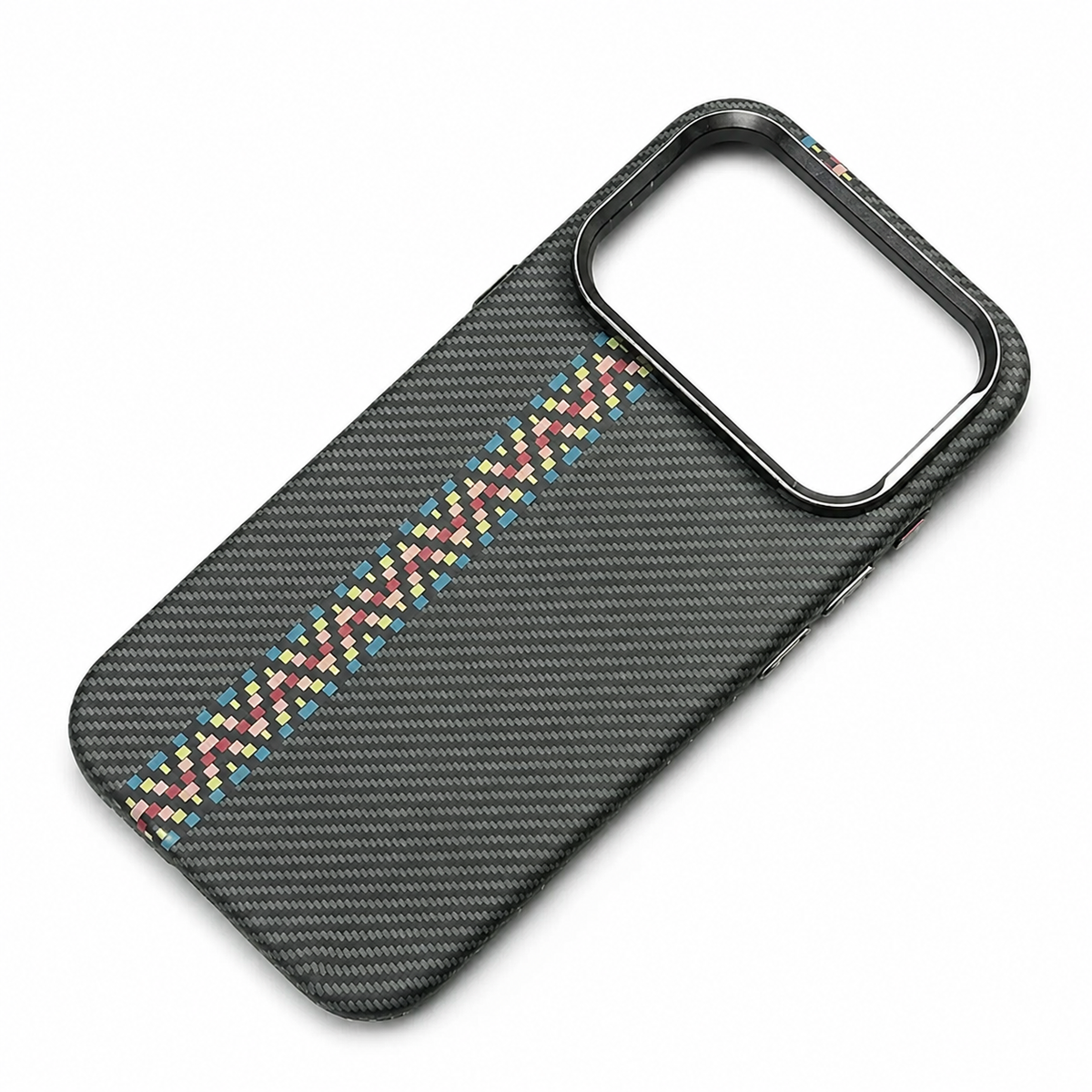 Premium iPhone Case MagSafe Carbon Fiber Armor Ultra Thin Magnetic Hard PC Protective Cover Alloy Camera Lens Anti Scratch Slim Wireless Charging Case