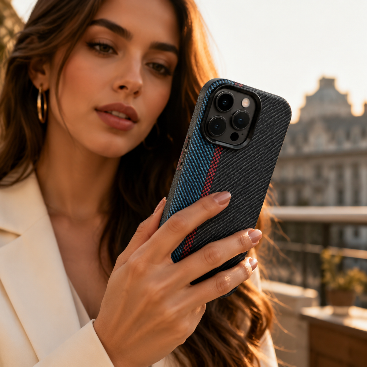Premium iPhone Case MagSafe Carbon Fiber Armor Ultra Thin Magnetic Hard PC Protective Cover Alloy Camera Lens Anti Scratch Slim Wireless Charging Case