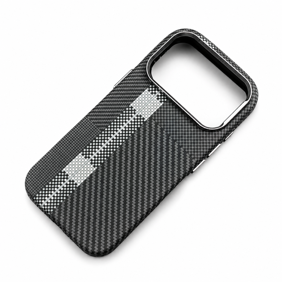 Premium iPhone Case MagSafe Carbon Fiber Armor Ultra Thin Magnetic Hard PC Protective Cover Alloy Camera Lens Anti Scratch Slim Wireless Charging Case