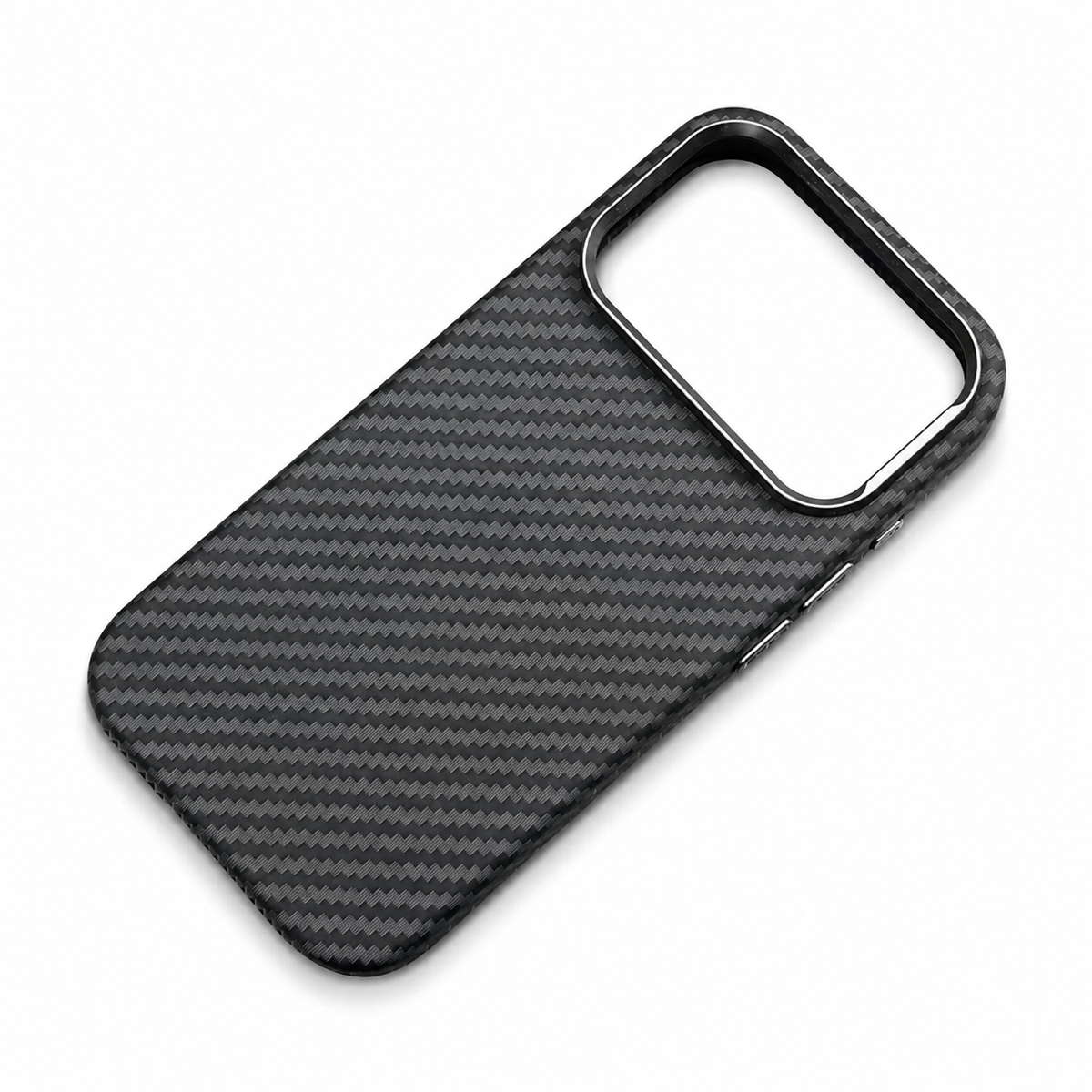 Premium iPhone Case MagSafe Carbon Fiber Armor Ultra Thin Magnetic Hard PC Protective Cover Alloy Camera Lens Anti Scratch Slim Wireless Charging Case