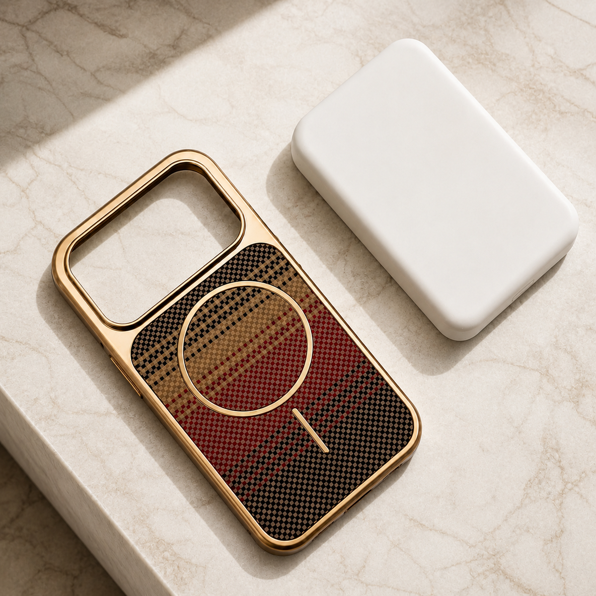 Premium iPhone Case MagSafe Carbon Fiber Magnetic Shockproof Protective Cover Electroplated Anti Scratch Anti Fingerprint Slim Lightweight Wireless Charging