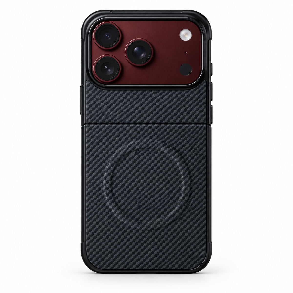 Premium iPhone Case MagSafe Carbon Fiber Magnetic Tempered Glass Shockproof Soft TPU Anti Scratch Non Slip Lightweight Foldable Protective Cover Case
