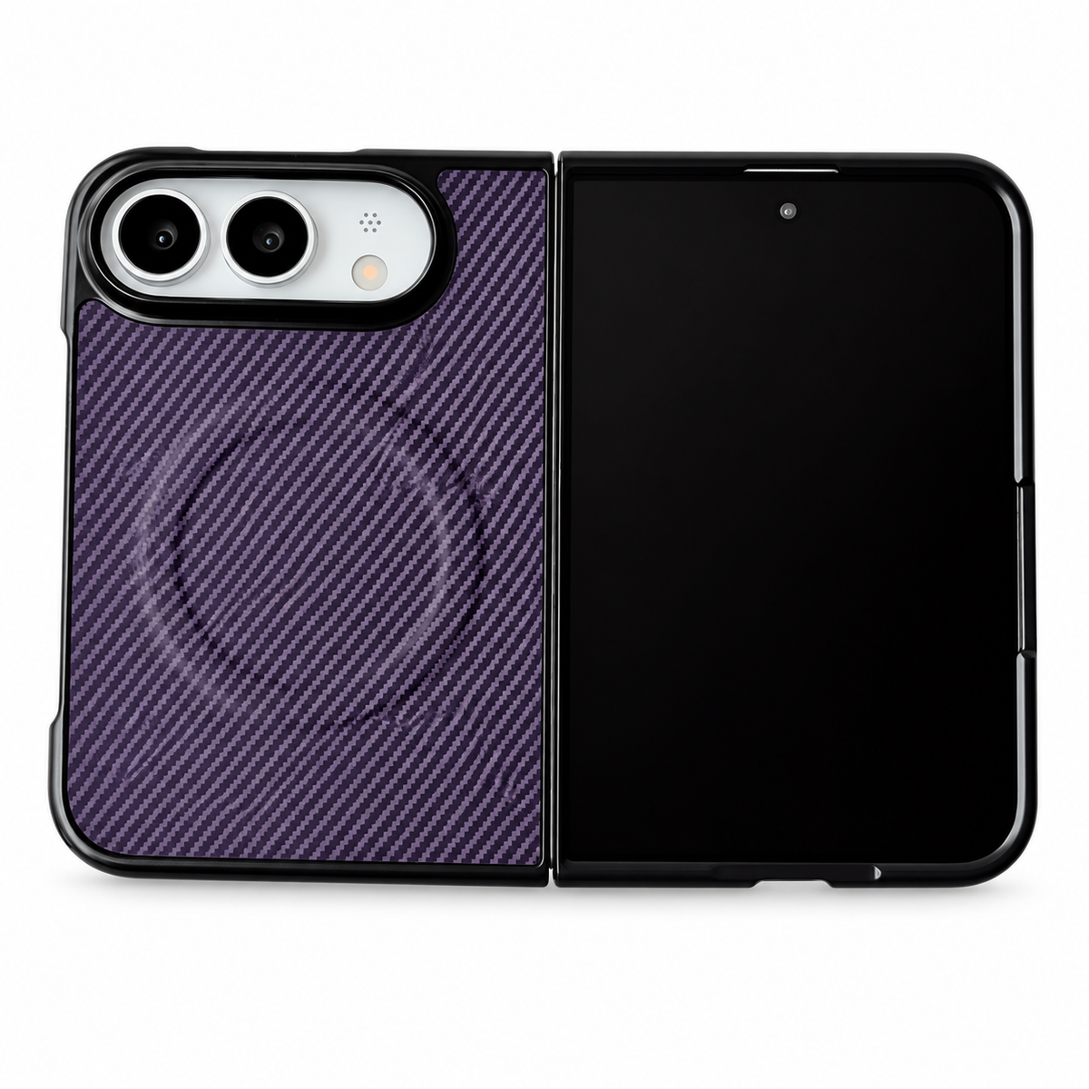 Premium iPhone Case MagSafe Carbon Fiber Magnetic Tempered Glass Shockproof Soft TPU Anti Scratch Non Slip Lightweight Foldable Protective Cover Case