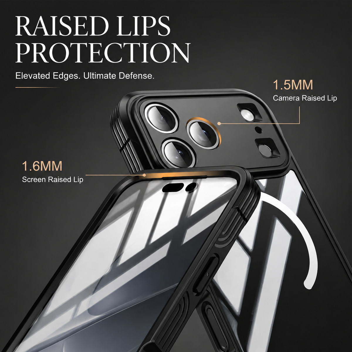 Premium iPhone Case MagSafe Clear Magnetic Full Body Shockproof Protective Cover Double Sided PC TPU Anti Scratch Slim Transparent Front Back Protection