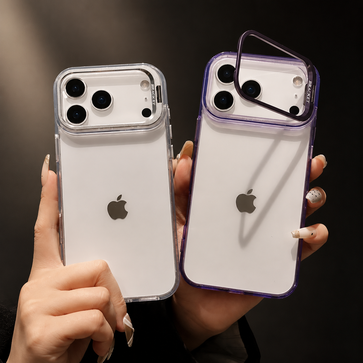 Premium iPhone Case MagSafe Clear Magnetic Shockproof Protective Cover Camera Lens Kickstand Hard PC TPU Bumper Anti Scratch Slim Reinforced Transparent