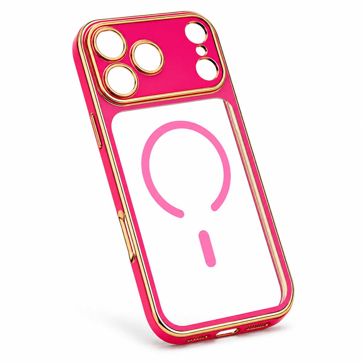 Premium iPhone Case MagSafe Clear Magnetic Soft PC TPU Protective Cover Plating Lightweight Transparent Shockproof Slim Wireless Charging Full Coverage Case