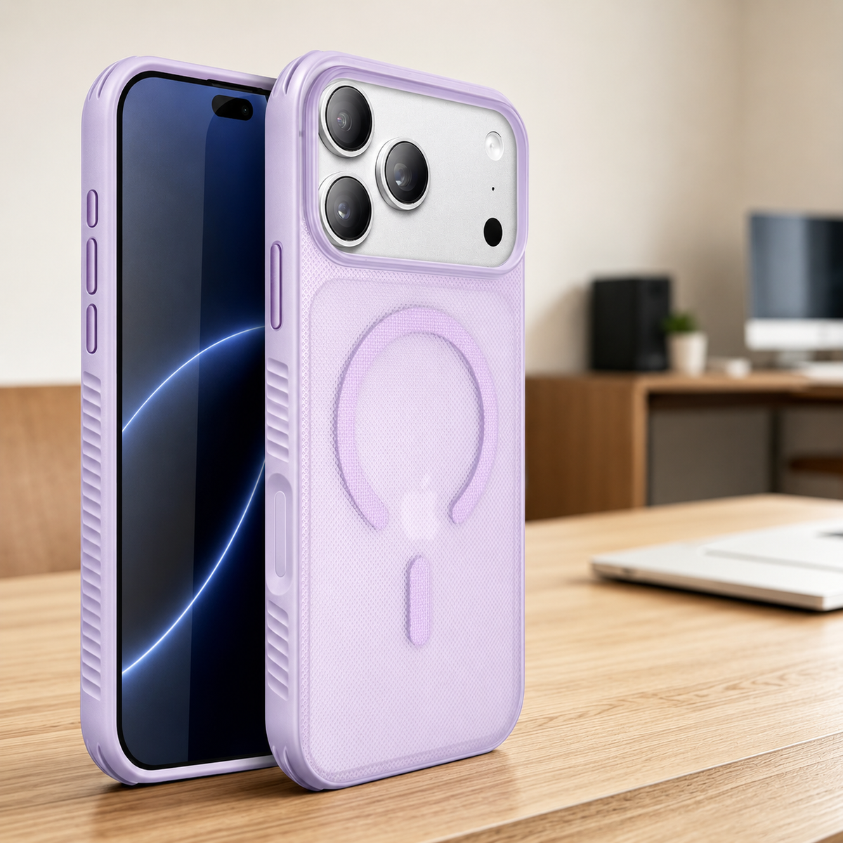 Premium iPhone Case MagSafe Clear Matte Dotted Texture Magnetic Shockproof PC TPU Anti Fingerprint Non Slip Slim Protective Bumper Cover Case Design