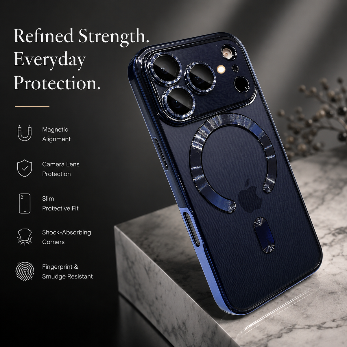 Premium iPhone Case MagSafe Clear Plating Soft TPU Protective Cover Magnetic Wireless Charging Lightweight Shockproof Slim Transparent Bumper Case Design