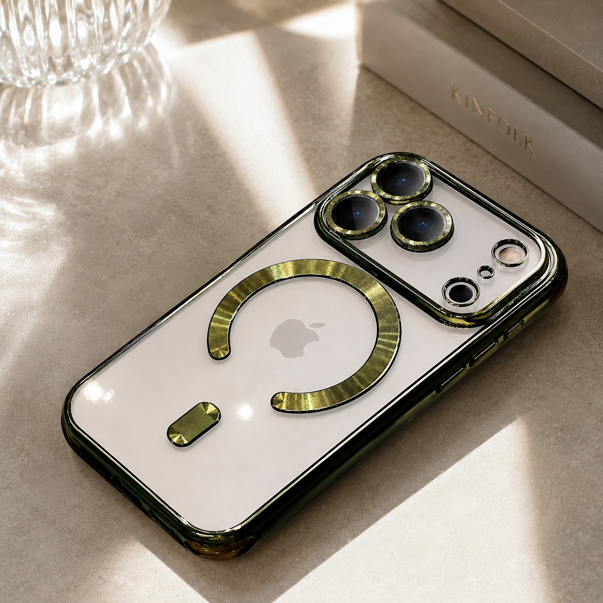Premium iPhone Case MagSafe Clear Plating Soft TPU Protective Cover Magnetic Wireless Charging Lightweight Shockproof Slim Transparent Bumper Case Design