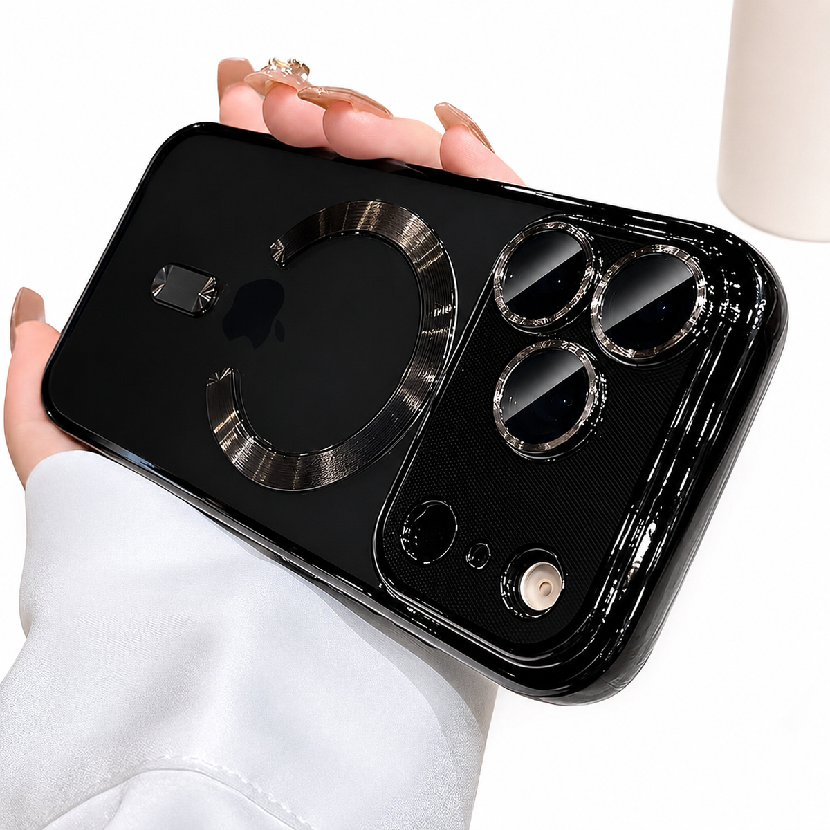 Premium iPhone Case MagSafe Clear Plating Soft TPU Protective Cover Magnetic Wireless Charging Lightweight Shockproof Slim Transparent Bumper Case Design
