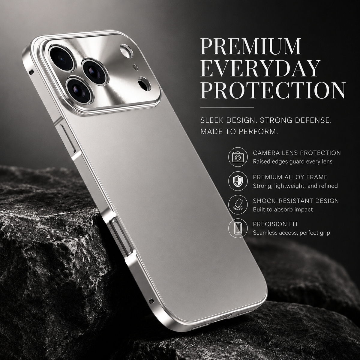 Premium iPhone Case MagSafe Compatible Aluminum Alloy Frame Frosted PC Cover Shockproof Protection Camera Lens Guard Slim Magnetic Anti Scratch Design