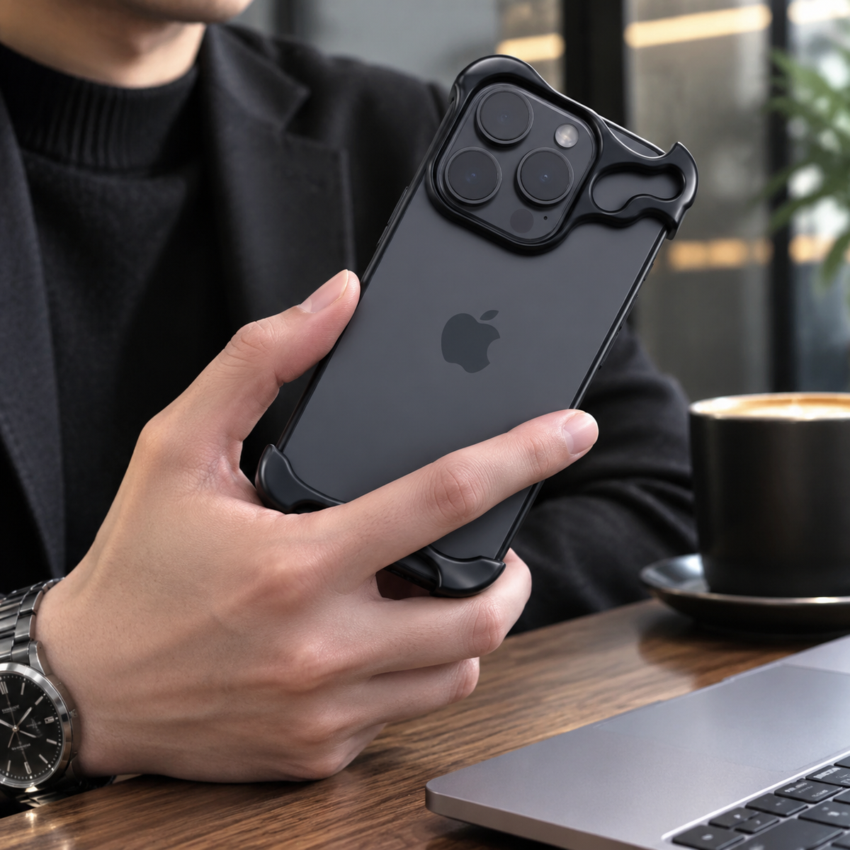 Premium iPhone Case MagSafe Compatible Aluminum Frame Magnetic Shockproof Protective Cover Ultra Thin Metal Bumper Camera Lens Protection Frameless Design