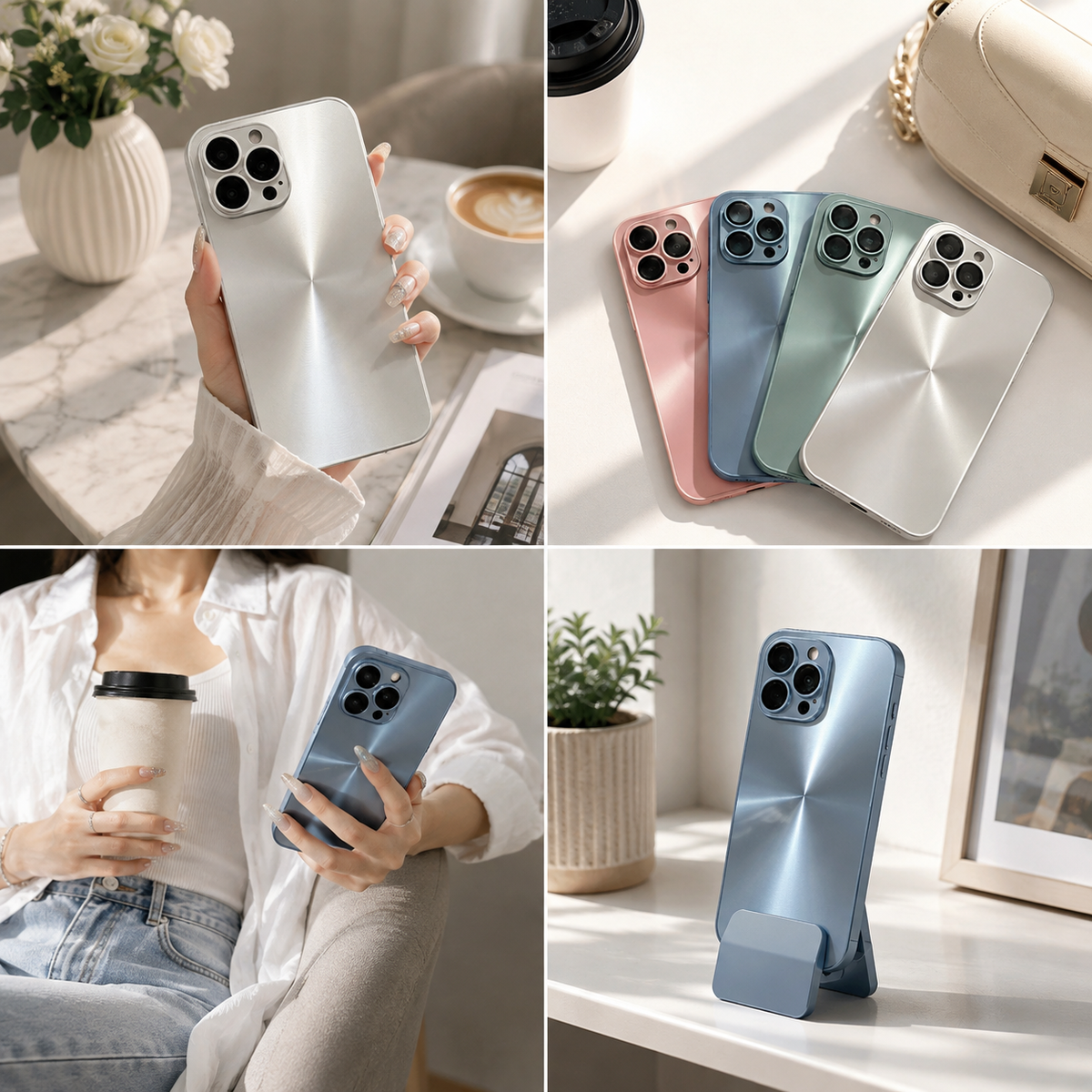 Premium iPhone Case MagSafe Compatible Aurora Matte Shockproof Protective Cover Color Shift Finish Camera Lens Protection Slim Magnetic Lightweight Design