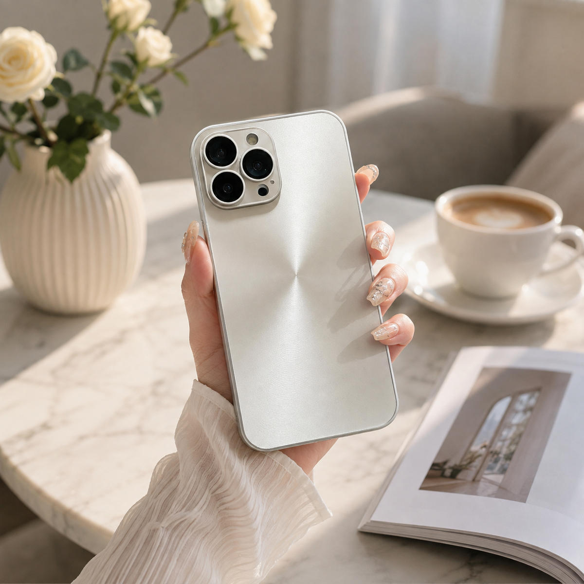 Premium iPhone Case MagSafe Compatible Aurora Matte Shockproof Protective Cover Color Shift Finish Camera Lens Protection Slim Magnetic Lightweight Design