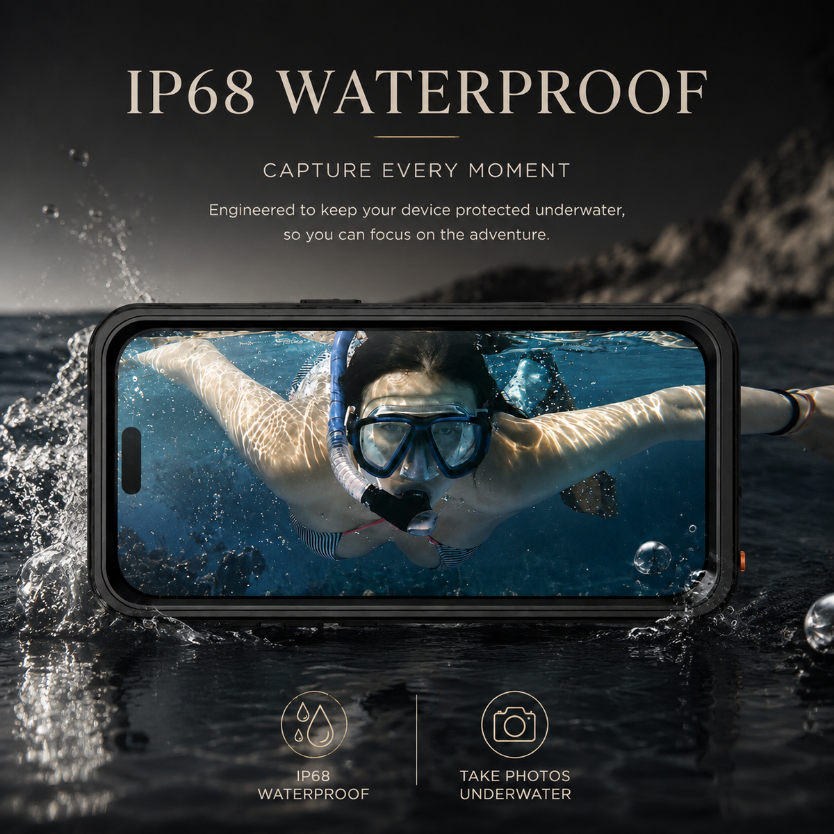 Premium iPhone Case MagSafe Compatible Built In Screen Protection Waterproof Cover Shockproof Full Body Dustproof Camera Lens Guard Rugged Design