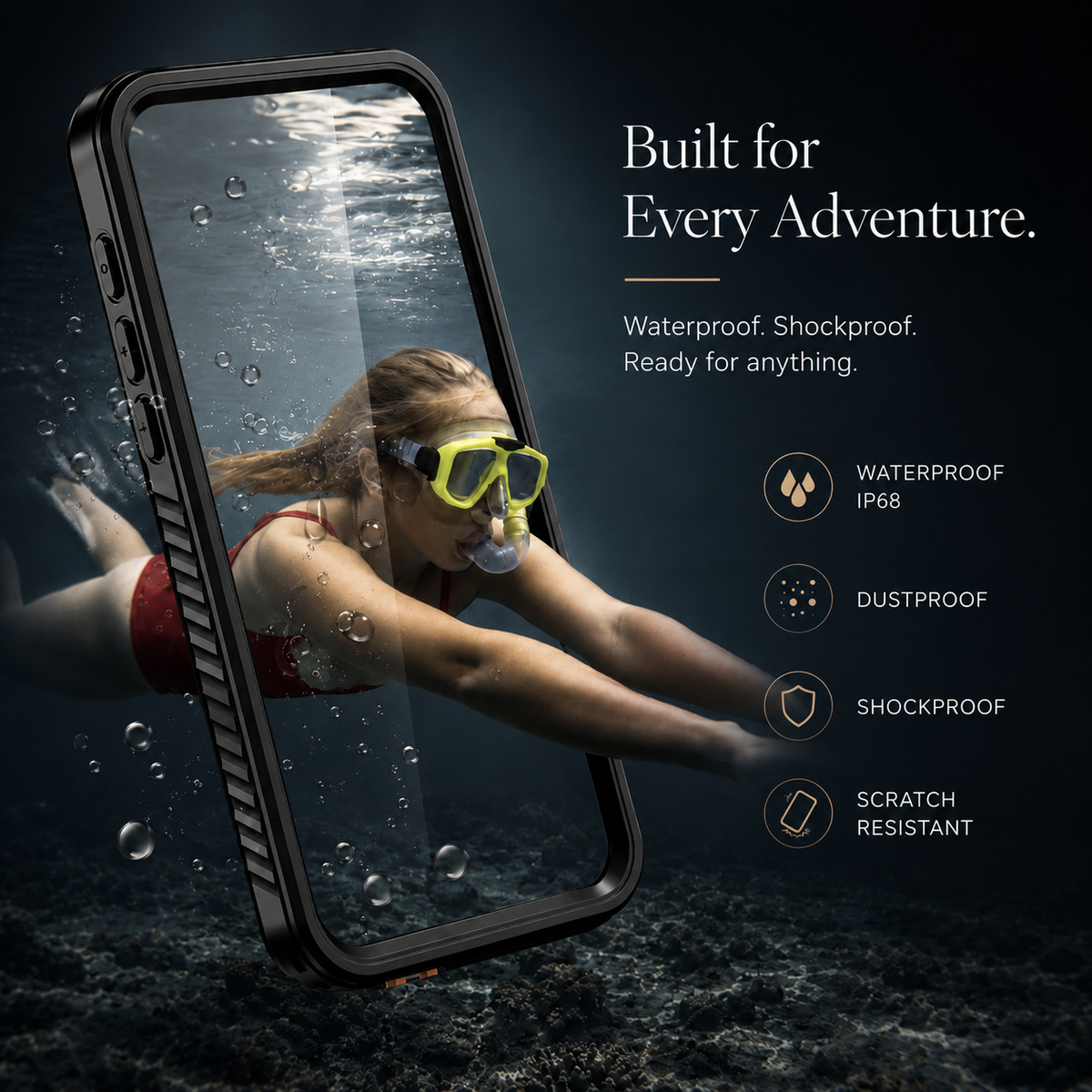 Premium iPhone Case MagSafe Compatible Built In Screen Protection Waterproof Cover Shockproof Full Body Dustproof Camera Lens Guard Rugged Design