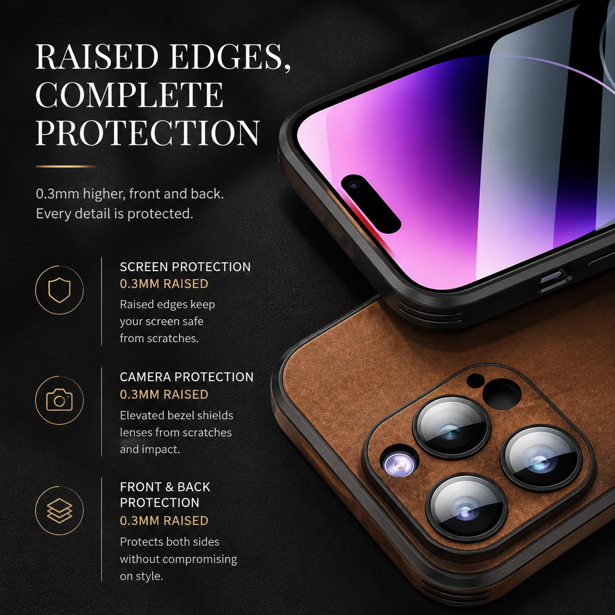 Premium iPhone Case MagSafe Compatible Canvas Texture Deer Design Shockproof Protective Cover Bumper Frame Camera Lens Protection Slim Design
