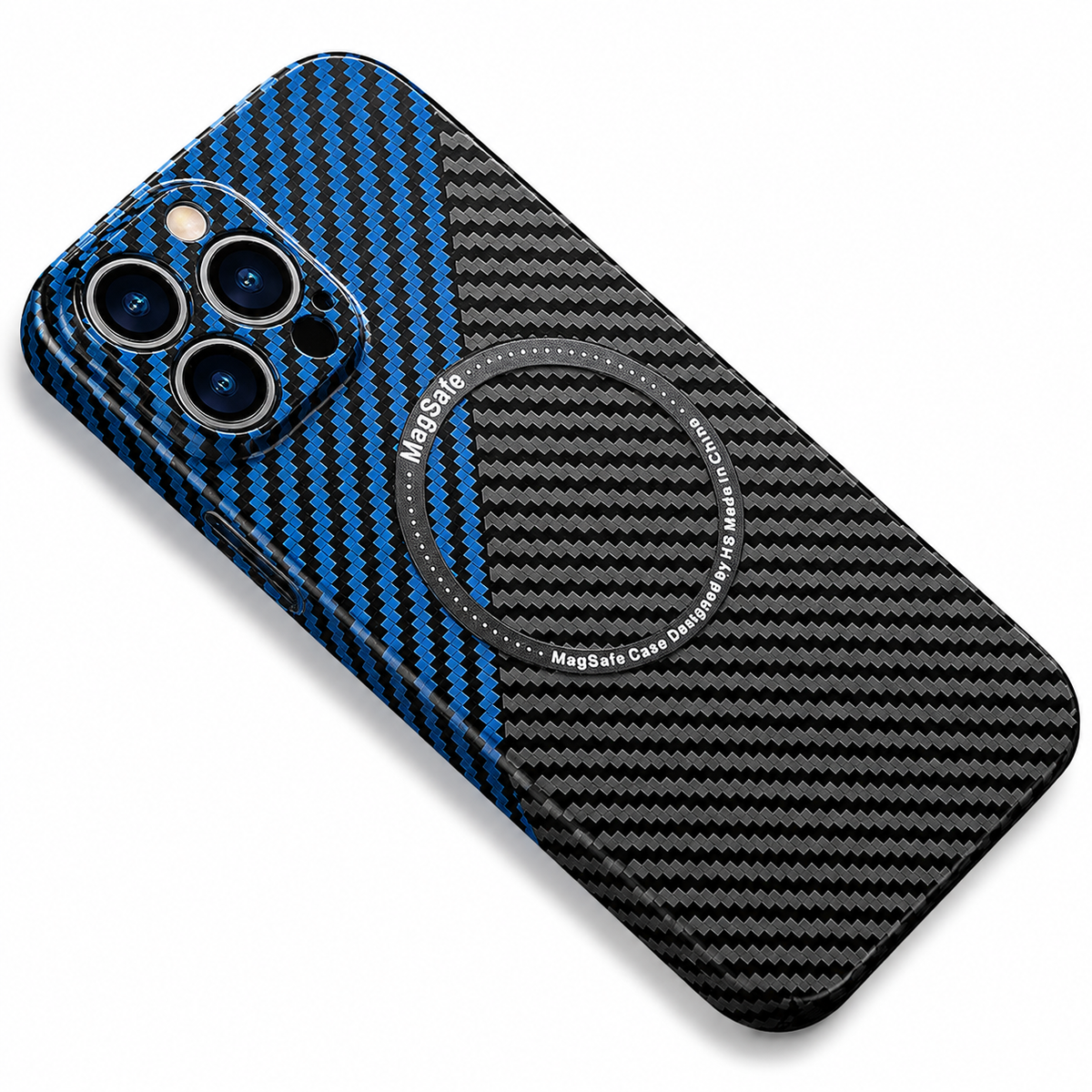 Premium iPhone Case MagSafe Compatible Carbon Fiber Magnetic Shockproof Protective Cover Camera Lens Protection Slim Lightweight Anti Scratch Design