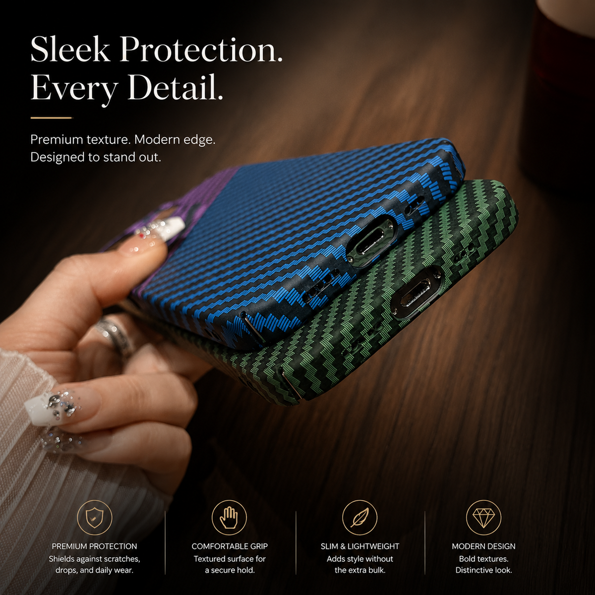 Premium iPhone Case MagSafe Compatible Carbon Fiber Texture Matte Shockproof Protective Cover Hard PC Camera Lens Protection Slim Magnetic Design