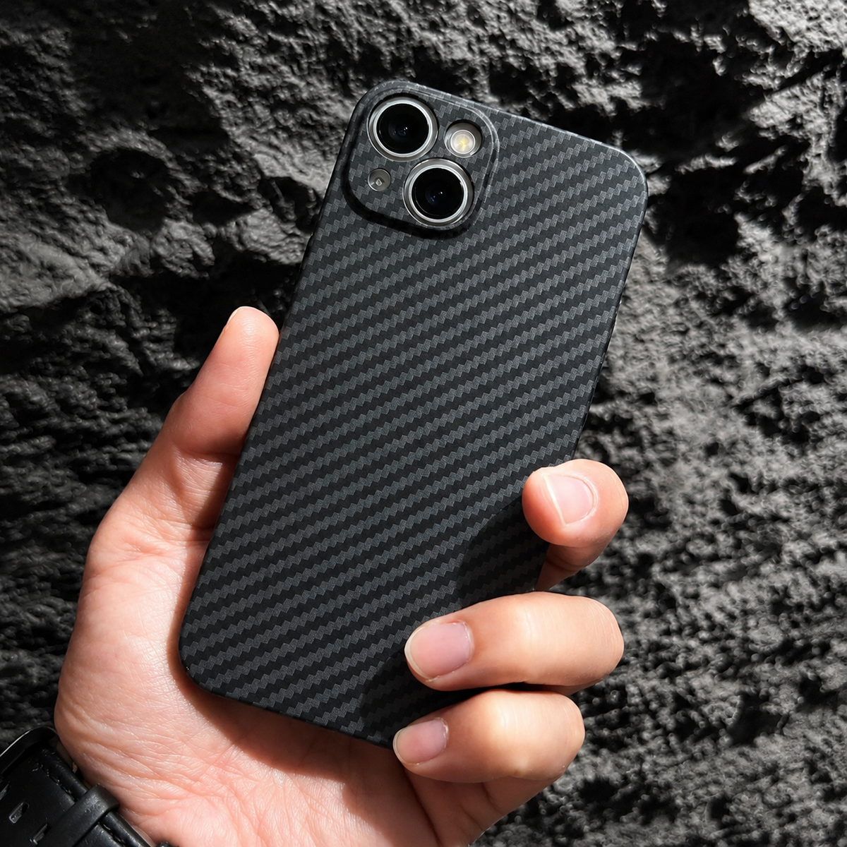 Premium iPhone Case MagSafe Compatible Carbon Fiber Texture Matte Shockproof Protective Cover Hard PC Camera Lens Protection Slim Magnetic Design