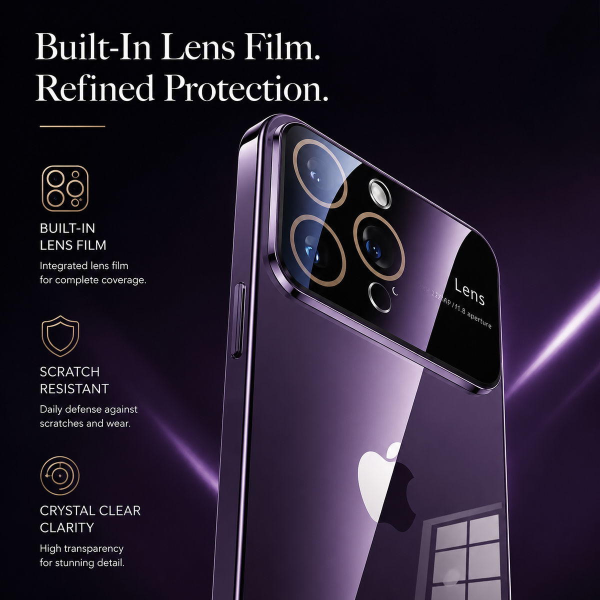 Premium iPhone Case MagSafe Compatible Clear Back Protective Cover Soft TPU Shockproof Camera Lens Protection Anti Scratch Slim Magnetic Plated Frame