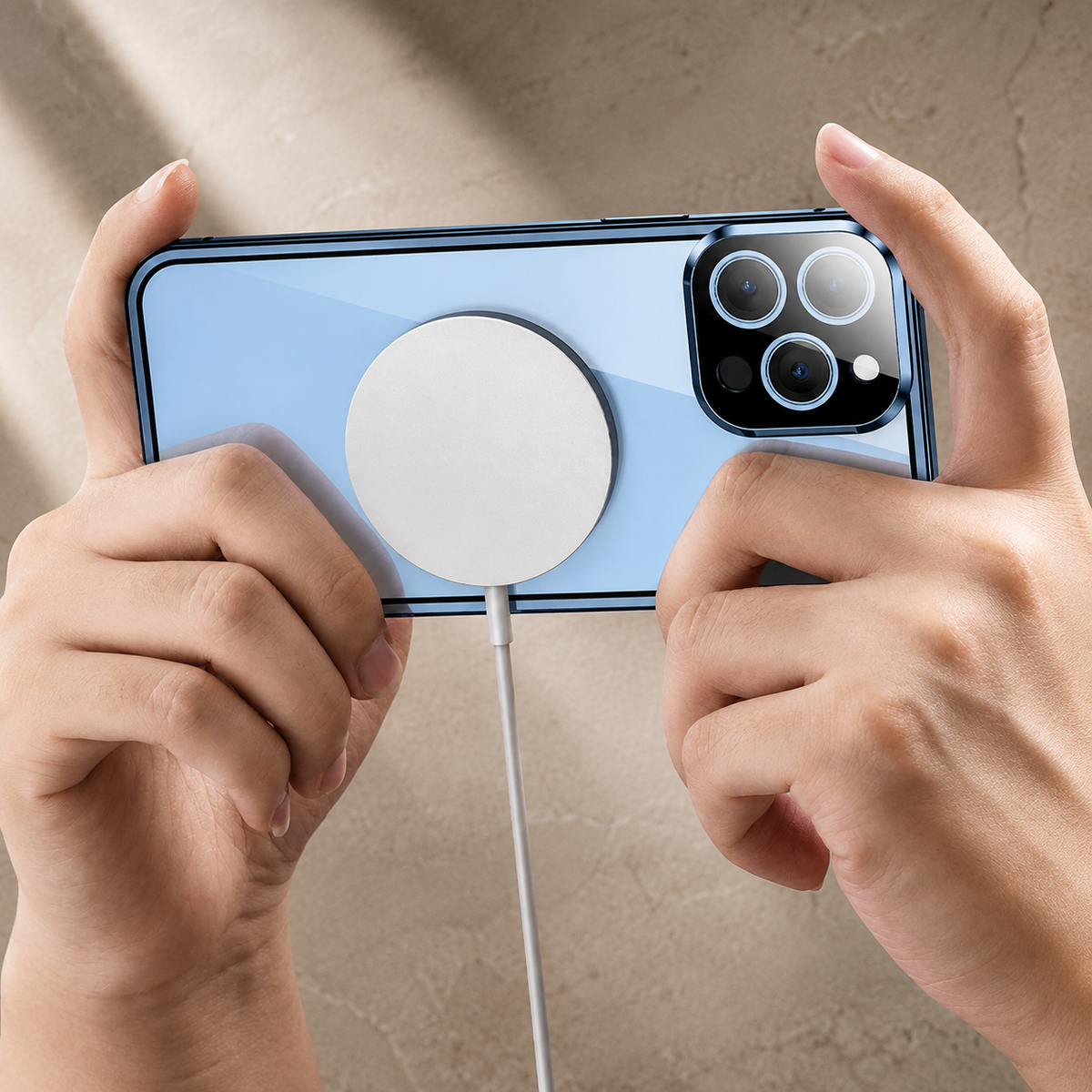 Premium iPhone Case MagSafe Compatible Double-Sided Tempered Glass Metal Frame Shockproof Protective Cover Full Body Magnetic Fit Camera Lens Protection Slim Design