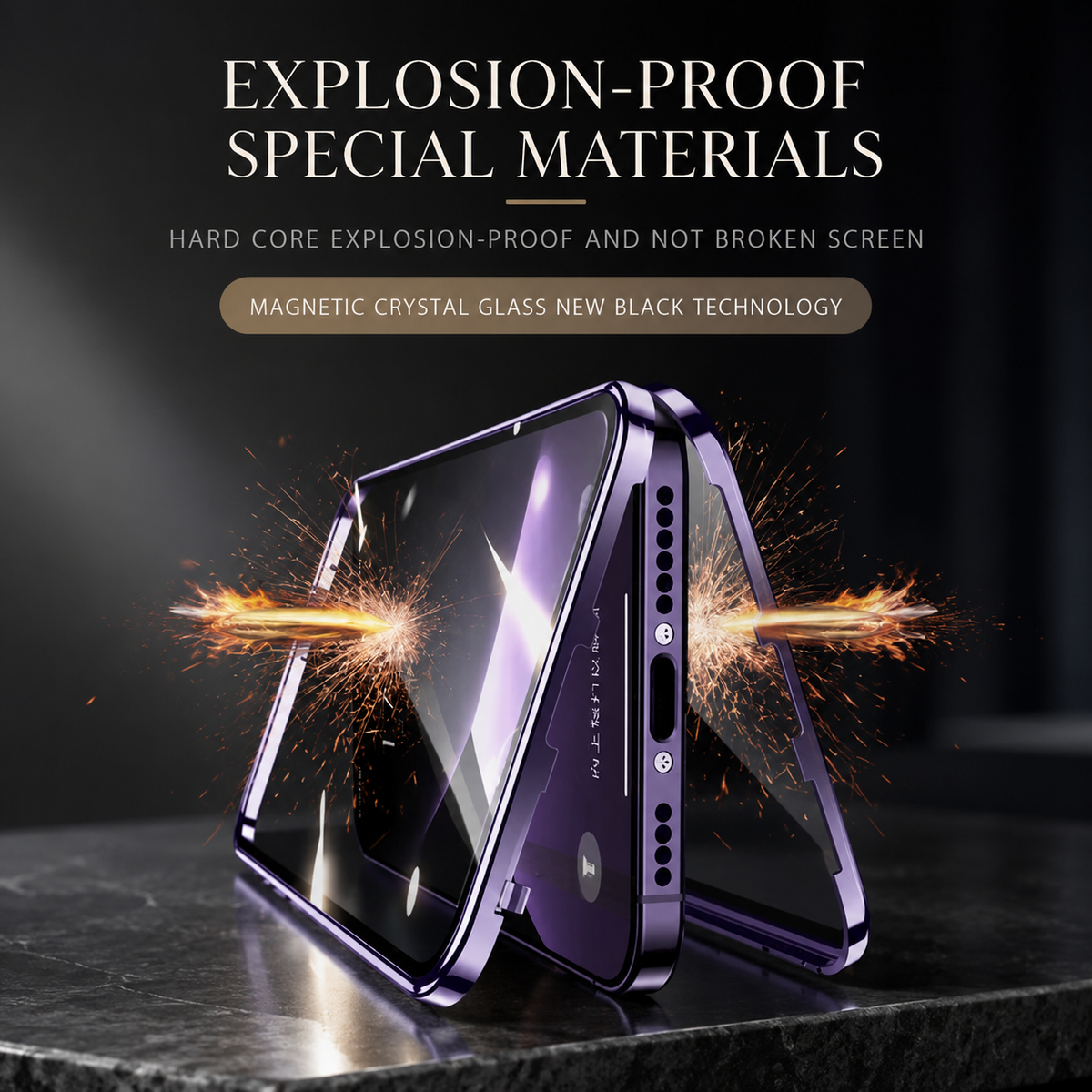 Premium iPhone Case MagSafe Compatible Double-Sided Tempered Glass Metal Frame Shockproof Protective Cover Full Body Magnetic Fit Camera Lens Protection Slim Design