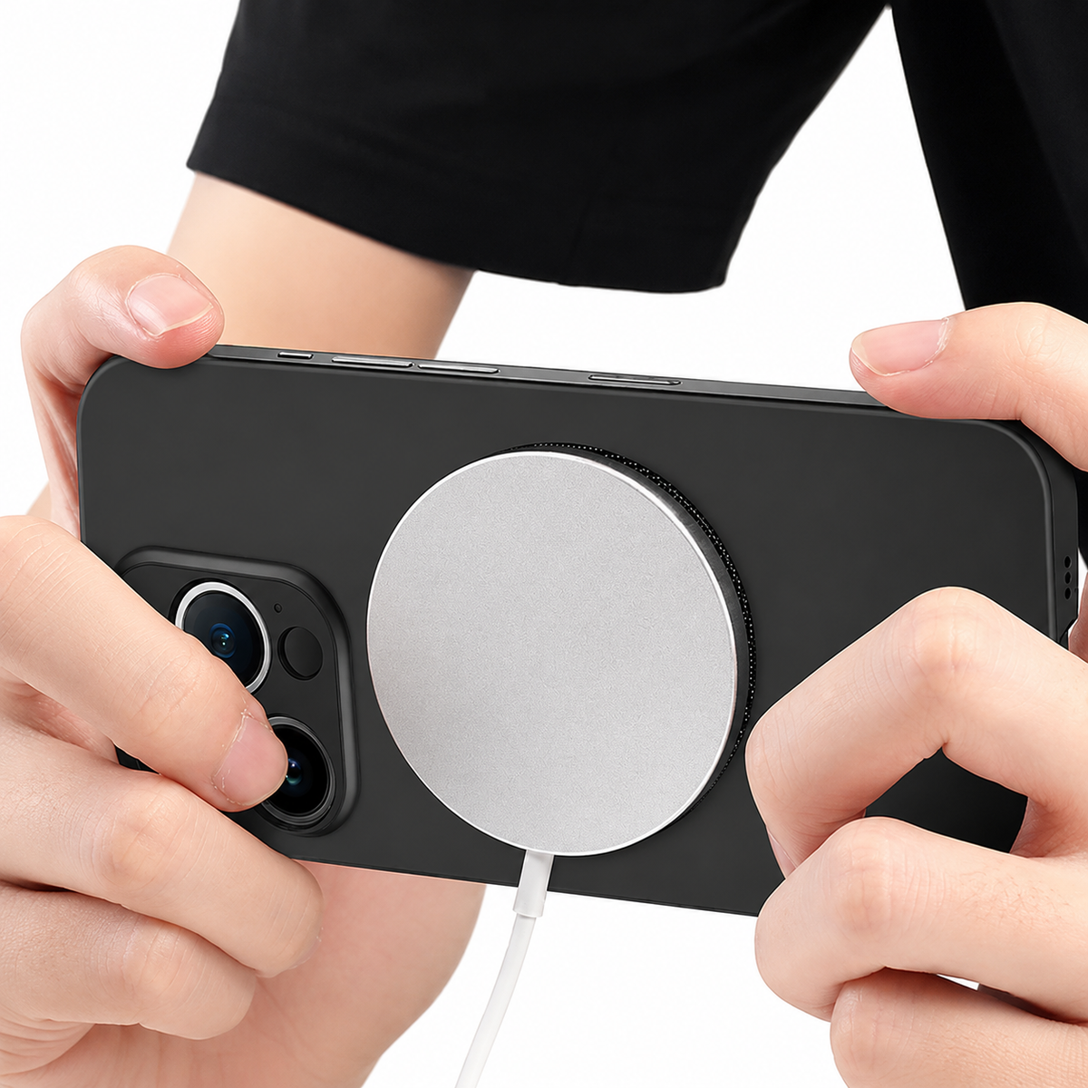 Premium iPhone Case MagSafe Compatible Genuine Leather Shockproof Protective Cover Camera Lens Protection Magnetic Slim Design Soft Touch Grip